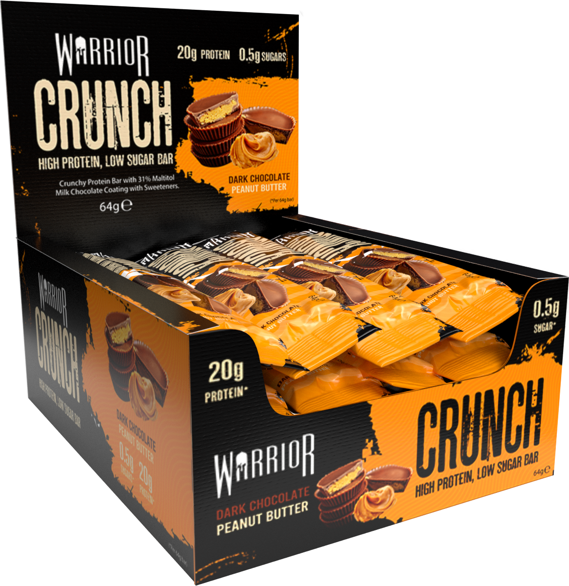 Warrior Crunch Protein Bars 12 x 64g