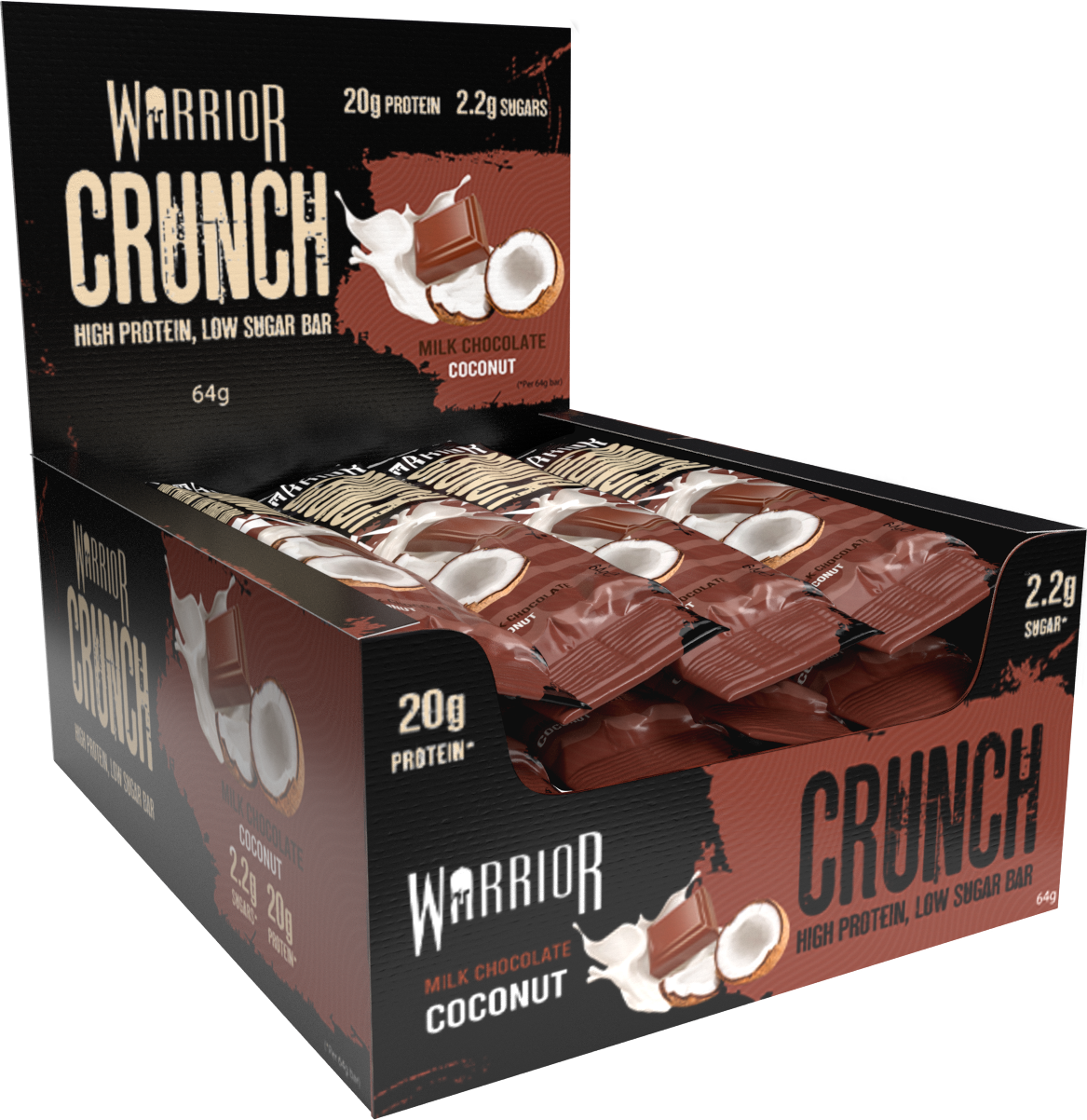 Warrior Crunch Protein Bars 12 x 64g