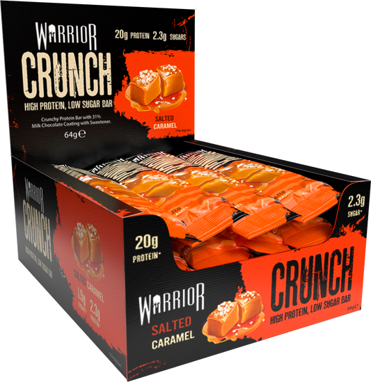 Warrior Crunch Protein Bars 12 x 64g - Salted Caramel