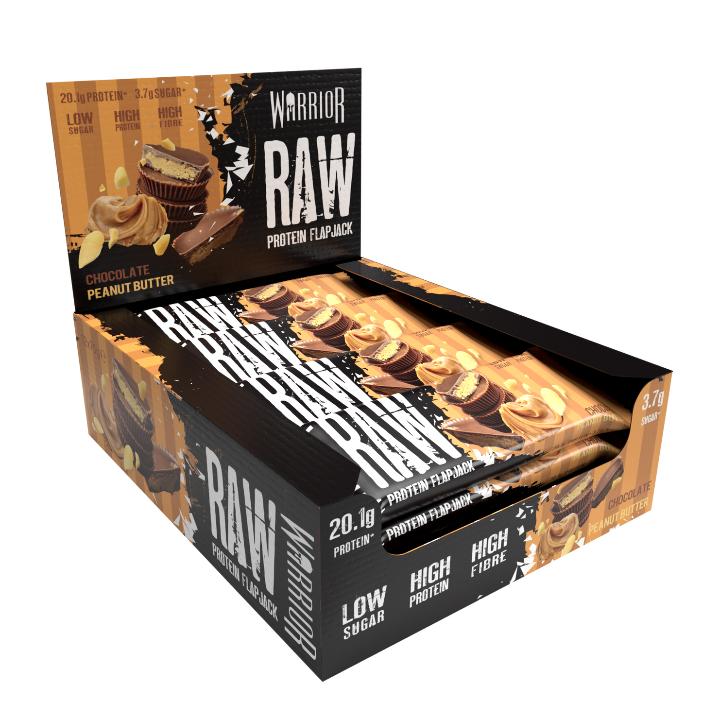 Warrior RAW Protein Flapjack - 12 Bars