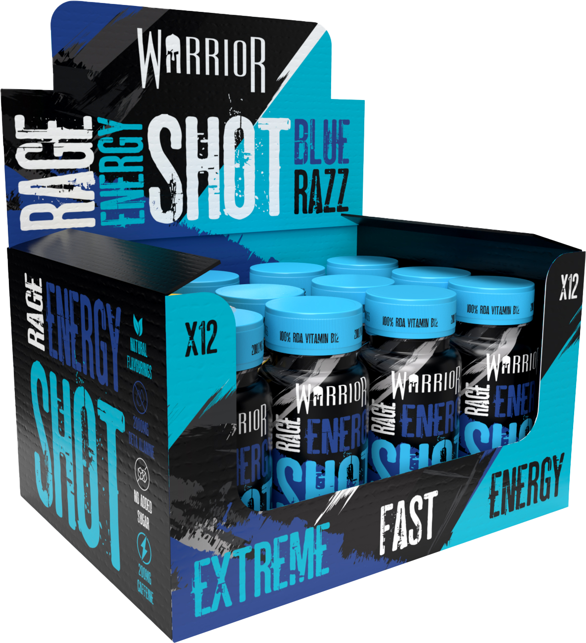 Warrior Pre-Workout Energy Shots - 12x 60ml